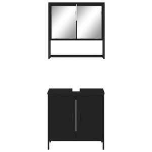 ชุดเฟอร์นิเจอร์ห้องน้ำไม้เอ็นจิเนียร์สีดำขนาดมาตรฐาน - Product Image 5