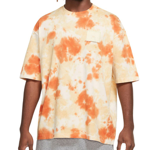 Camiseta de Manga Corta para Hombre, Estilo Tie-Dye, Cuello Redondo, Tejida, Casual, con Estampado - Product Image 1