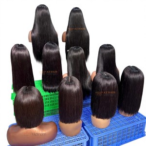 Pelucas cortas de cabello Remy vietnamita 100% natural, 8-26 pulgadas, HD, cutícula alineada, liso extremo, doble densidad, 2x6 para encaje frontal pequeño - Product Image 2
