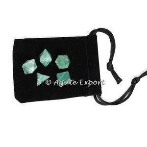 Juego de geometría de cuarzo cristalino con bolsa de terciopelo juego de geometría de piedra natural regalo artesanía juego de geometría de piedra semipreciosa - Product Image 5