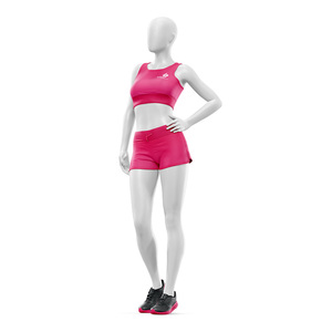 Conjunto de Yoga Personalizado con Estampado Sólido, Top Corto con Cuello Redondo y Tirantes Ajustables, Pantalones Cortos, Tejido Elástico en Cuatro Direcciones, Transpirable y Ecológico - Product Image 1