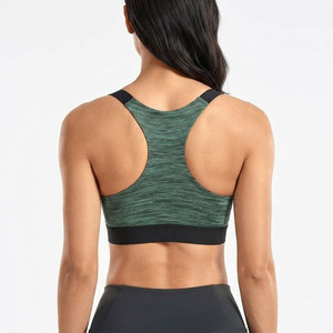 Women's Light <b>Pink</b> Racerback Sports Bra Scoop Neck Medium Support Seamless Yoga Workout <b>Top</b> Breathable Solid Color Front - Product Image 2