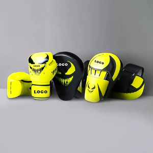 Guantes de Boxeo de Cuero con Impresión Personalizada OEM, Equipo de Entrenamiento de Muay Thai, Equipo de Sparring Profesional, Transpirable, Duradero, Impermeable y Ajustable - Product Image 2