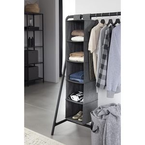 Organizador Colgante para Armario con 5 Compartimentos Grandes con Cierre de Velcro - Organizador Metálico para Espacio de Guardarropa - Product Image 4