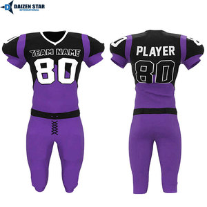 Conjunto de Pantalones y Camiseta de Fútbol Americano para Hombre, Cuello en V, Manga Corta, Absorbe la Humedad, Uniforme Ajustado, Nombre del Equipo 80, Impresión Sublimada - Product Image 5