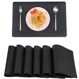Elegant Luxury Faux PU Leather <b>Placemat</b> Wipeable Reusable Handmade Festive Events Home High Quality Customized Colour <b>Rectangle</b> - Product Image 2