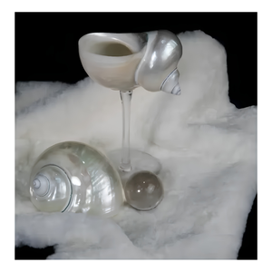 Ocean Inspired Snail Shell <b>Mug</b> with Heart Pattern Handcrafted Seashell Drinkware Coastal Luxury for Bar Dessert Dishwasher Safe - Product Image 1