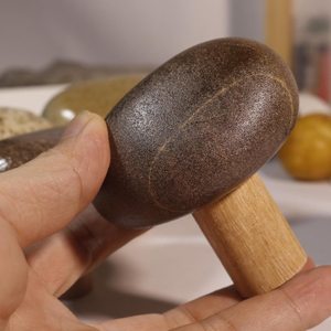 Solid Wood Round <b>Drawer</b> Knob Cabinet Handle <b>Single</b> Hole Furniture Accessory for <b>Wardrobe</b> Kitchen Cabinet - Product Image 4
