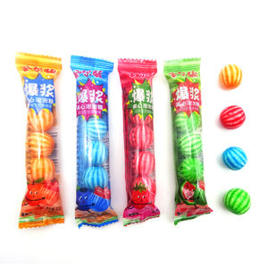 Groothandel Taaie Kauwgompil-Vormige Watermeloenvormige Jam Gevulde Kauwgom Doos Turkse Mexicaanse Snoep Gevulde Kauwgom - Product Image 3