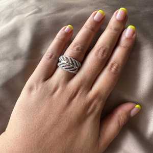 Anillo minimalista de moissanita con corte redondo estilo hoja para mujer, plata 925 original, regalo sorpresa para boda, joyería para pareja - Product Image 6