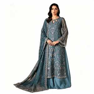 Vêtements pour femmes - tenues de fête et de mariage en mousseline brodée, élégantes et uniques, style luxueux, de haute qualité. - Product Image 3