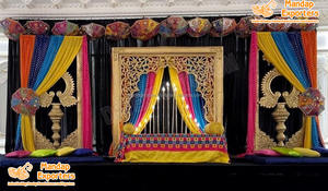 Estilo moderno Único Musulmán Boda Mehndi/Sangeet Configuración de escenario para eventos y bodas Walima EE. UU. - Product Image 4