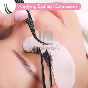 Pince à épiler pour extensions de cils à pointe haute OEM en gros - Pince courbée de haute précision en acier inoxydable de qualité supérieure réutilisable parfaite - Product Image 6