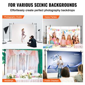 Kit per Studio Fotografico con Struttura a Tubi 3x3 Metri, Base in Acciaio al Carbonio Resistente e 6 Morsetti - Product Image 2