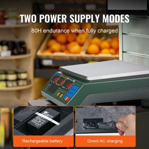 Bilancia Digitale Elettronica per Gastronomia 66 LB, Commerciale per Alimenti, Frutta, Carne, Prodotti, con Funzione di Conteggio e Display LED, Unità KG - Product Image 3