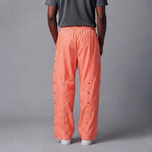 Fashion Canvas Windbreaker Piping Plus Size Custom Men Sweatpants Loose Lightweight Colorblock Casual Jogger Trousers - Product Image 6