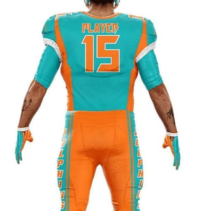 Uniforme de football américain sur mesure, polyester de qualité supérieure, sublimation, vêtements d'équipe, créez votre propre design, faible MOQ, fournisseur - Product Image 6