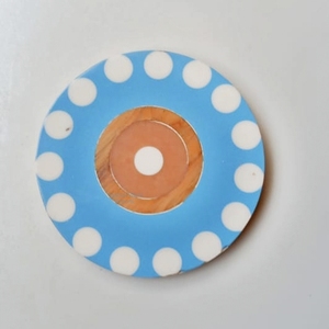 Sous-verres incrustés en résine phosphorescente Hexa Sous-verres uniques faits à la main avec effets lumineux Décoration et accessoires Tapis et coussinets - Product Image 3