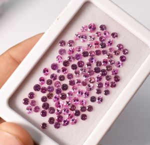 Saphir rose naturel, formes ronde et ovale, taille variée, non chauffé et non traité, pierres précieuses en vrac pour la création de bijoux - Product Image 5