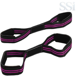 Sangles de musculation professionnelles en forme de 8 pour exercices de force, bandes de maintien antidérapantes pour les haltérophiles et les athlètes - Product Image 1