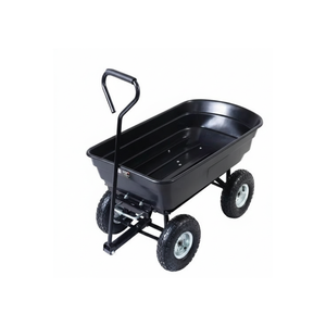 7.0 Cu Ft Heavy Duty Poly Trolley 300kg Capacity 10 Inch Wheels Garden Utility <b>Wagon</b> <b>Cart</b> For Yard Lawn And Farm ODGGAR027 - Product Image 1