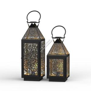 Porte-bougie rustique résistant à la chaleur, durable, design personnalisé découpé au laser, lanternes vintage suspendues, ensemble de lanternes de jardin, décoration intérieure - Product Image 1