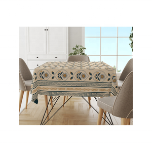 Elegant Ivory Floral 100% Cotton Embroidered Eco-Friendly New Wholesale Tablecloth 60x108 Inches Durable Soft Perfect for Homes - Product Image 3