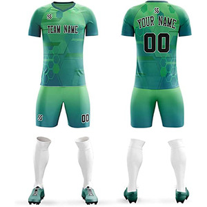 ชุดแข่งฟุตบอลแบบกำหนดเองสำหรับสโมสรและลีก เสื้อผ้าสำหรับการแข่งขันแบบแห้งเร็ว ผู้ผลิตเสื้อผ้ากีฬานานาชาติ - Product Image 1