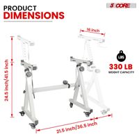 Z-Style Adjustable Piano Keyboard Stand with Thick Padded Bench and Riser KS Z1 WH HD WHLS+KBB WH HD Keyboard Stool