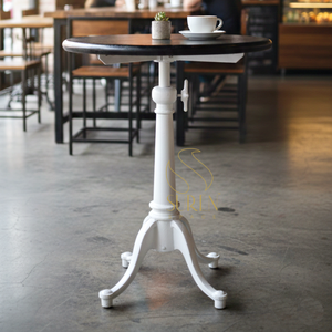 Mesa de restaurante de madera maciza moderna hecha a mano para comedor diseñador indio hogar cocina Hotel sala de estar dormitorio uso hospitalario - Product Image 1