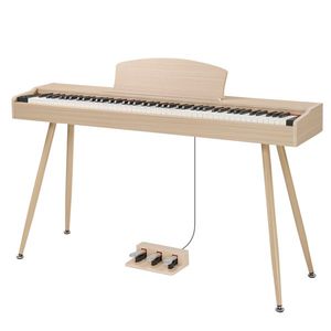 Pianoforte Digitale GDP 203 con 88 Tasti Pesati Standard, Supporto in Metallo, Adattatore di Alimentazione, Pedali Tripli, Cuffie e Altoparlante - Product Image 1