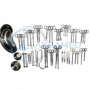 Ensemble d'instruments de laparotomie de base pour chirurgie générale de haute qualité, 50 pièces, approuvé CE, réutilisable, en acier inoxydable, kit manuel ISO13485 - Product Image 6
