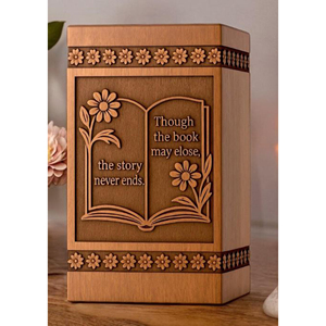 Luxury Wooden Urn Box with Polished Surface Premium Hardwood Cremation Urn for Ashes by AYAANS - Product Image 1