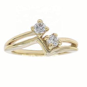 สินค้าใหม่อินเทรนด์ขัดเงาสูงแหวนแฟนซีด้วยเซอร์โคเนีย 925 แหวนเงินทอง vermil - Product Image 1