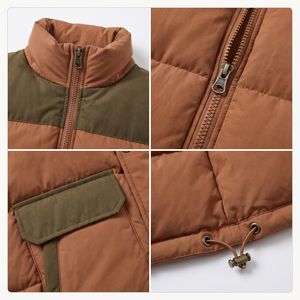 Chaqueta Acolchada de Poliéster para Hombre al por Mayor, Abrigo Cálido de Invierno con Logotipo Personalizado, Ribete Reflectante y Cremallera Bordada - Product Image 4