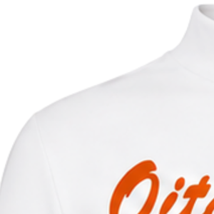 Maillot de cheerleading sublimé orange et blanc à manches longues – Tenue de sport athlétique pour l'entraînement, la compétition et les matchs - Product Image 5