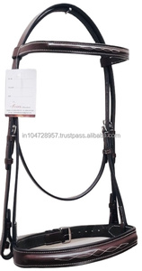 Bride personnalisée style européen bride à mors rembourrage en cuir de vache souple boucle en acier inoxydable fantaisie cheval de course durable - Product Image 6