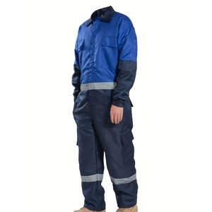 Combinaison de travail haute visibilité durable, respirante, imperméable, coupe ample avec poches, manches longues, pour travaux de construction - Product Image 3