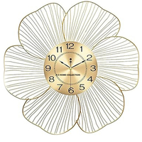 Horloge murale hexagonale en métal doré, design moderne, horloge décorative pour bureau, salon, chambre et décoration de mariage