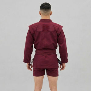 Uniforme de Sambo, Cinturón Corto, Chaqueta de Sambo 100% Algodón, Ligero, Transpirable, Resistente al Encogimiento, Personalizable, Ropa de Artes Marciales - Product Image 1