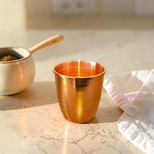 Gobelet à eau décoratif en cuivre martelé de luxe HASAN CRAFT, léger, emballage personnalisé, verre à boire artisanal pour la cuisine - Product Image 4