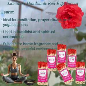 Hecho a mano Nepal Lamatar1 estilo tibetano cuerda de Rosa Natural quemador de incienso ecológico Yoga meditación relajación hogar Natural - Product Image 5