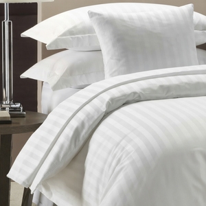 Parure de lit en satin rayé pour hôtel, T-250, 100% coton, tissé uni, respirant, toutes saisons, style simple, usage domestique - Product Image 2