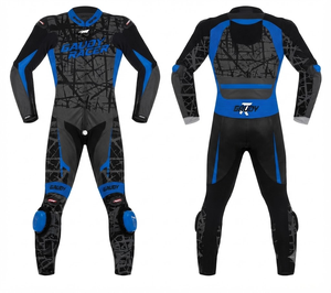 Traje de Carreras Personalizado para Hombre en Cuero Vacuno/Canguro, Mono de Una Pieza con Armadura de Nivel 2 CE, Hecho a Medida, Protección OEM - Product Image 1