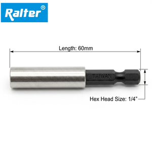 Extensión de Broca Hexagonal Ralter AC38 de 60 mm, Porta Brocas Magnético de 1/4 de Pulgada, Mango de Acero Inoxidable Pulido de Grado Industrial - Product Image 1