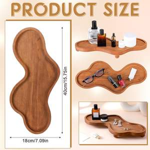 Bandeja de Perfume de Madera con Diseño de Nube, Bandeja Decorativa Irregular para Joyas, Plato para Anillos y Adornos para Mujer, Decoración Estética para el Hogar, Navidad - Product Image 1