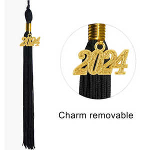 Túnica y Birrete de Graduación Unisex Mate de Poliéster y Lona, Cómodos, Personalizables, con Borla Negra, Uniforme Escolar para Adultos 2026 - Product Image 5