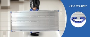 Plataforma de Trabajo Ajustable (47"x20") Ultra Ancha, Portátil, Plegable, de Aluminio, con Capacidad para 330 Libras, 50 Niveles - Product Image 2
