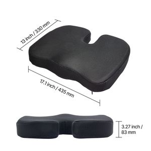 Cuscino per sedia a rotelle in gel rinfrescante e memory foam, a forma di U, con foro per alleviare la pressione e fodera rimovibile - Product Image 5
