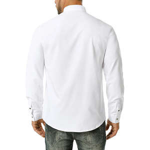 Camisa Casual Personalizada OEM 2026 para Hombre |   100% algodón transpirable |   Manga Larga Sin Cuello - Product Image 1